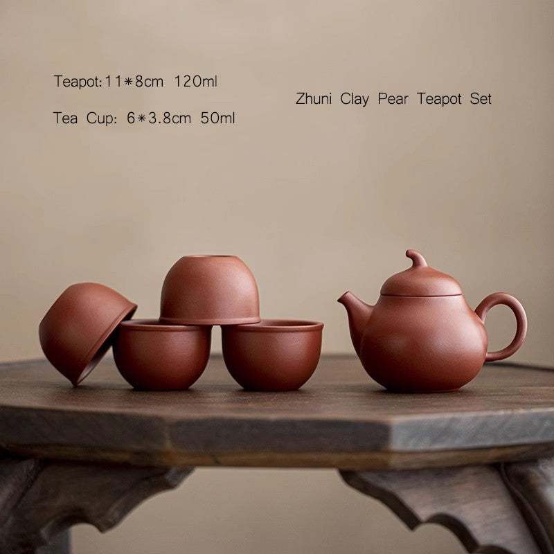 Zhuni Clay "Pear" Teapot Set 120ml