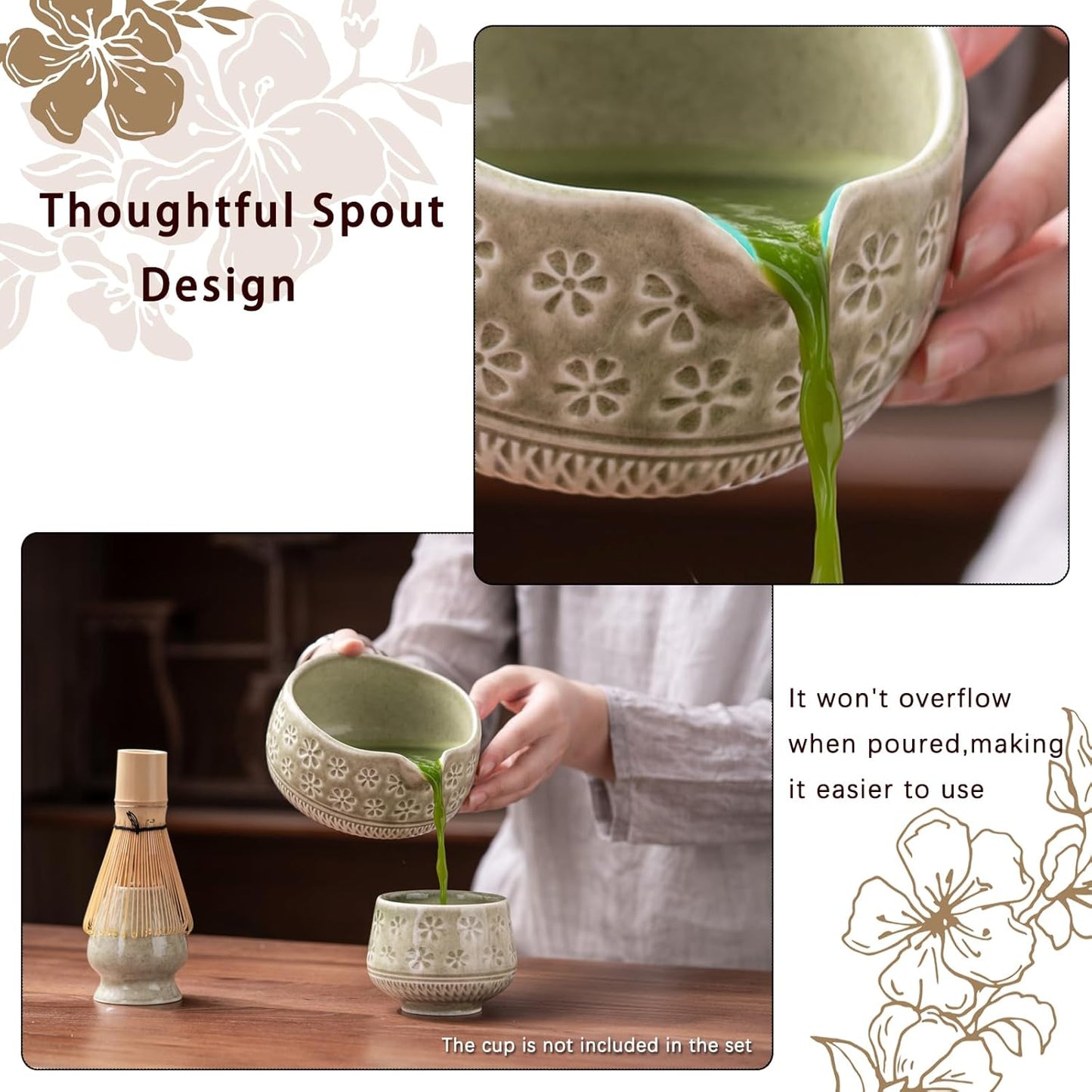 Mottle Green Sakura Matcha Set