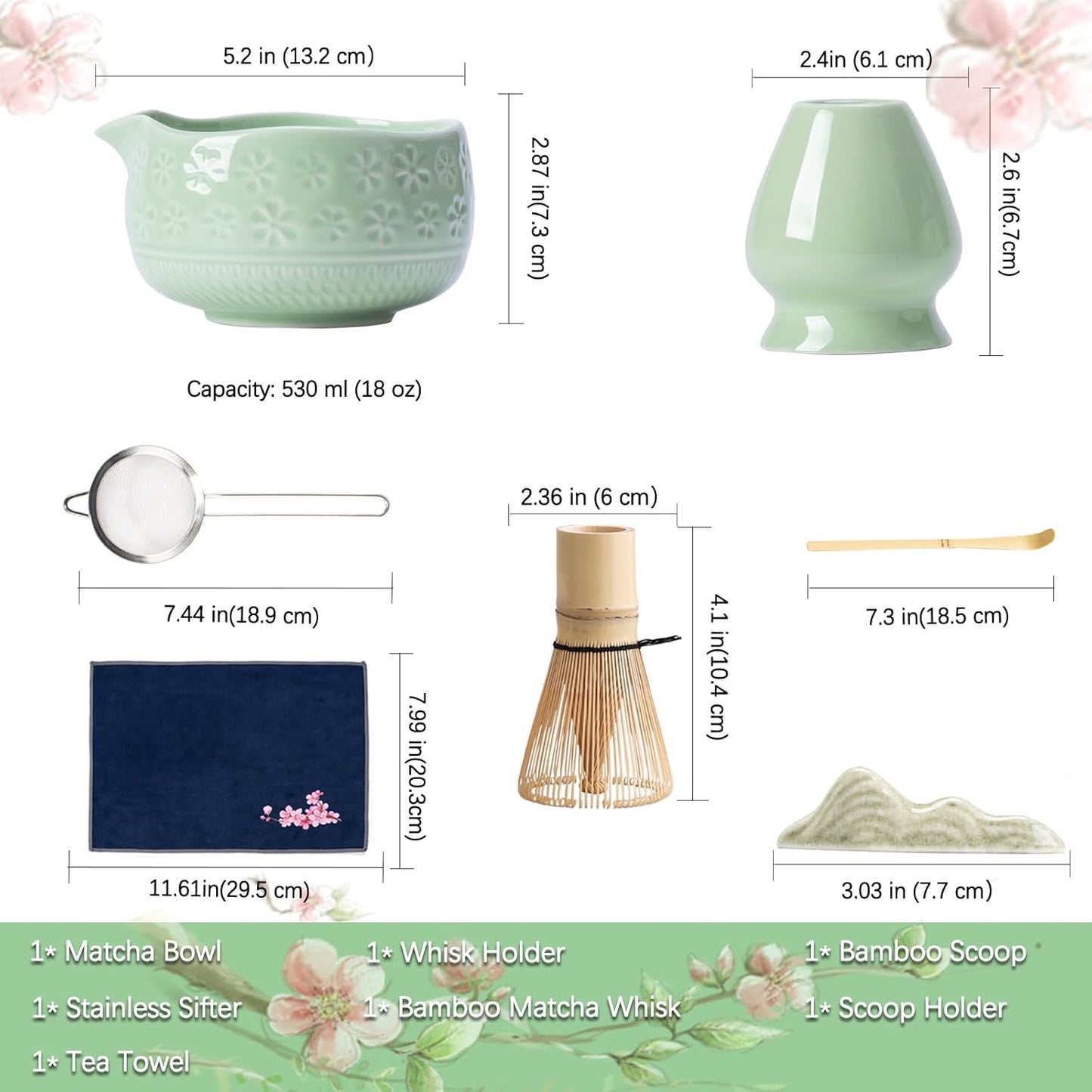 Green Sakura Matcha Set