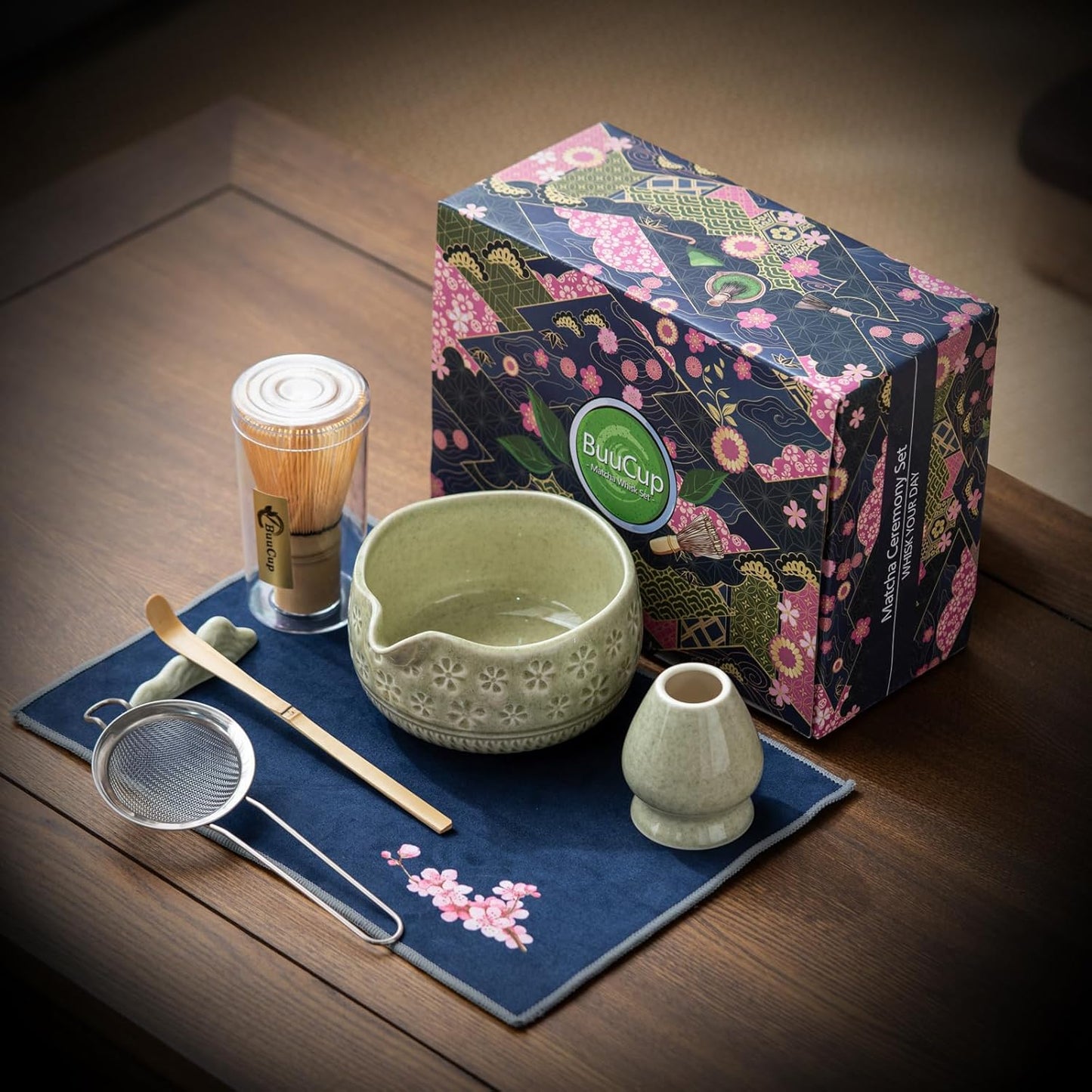 Mottle Green Sakura Matcha Set