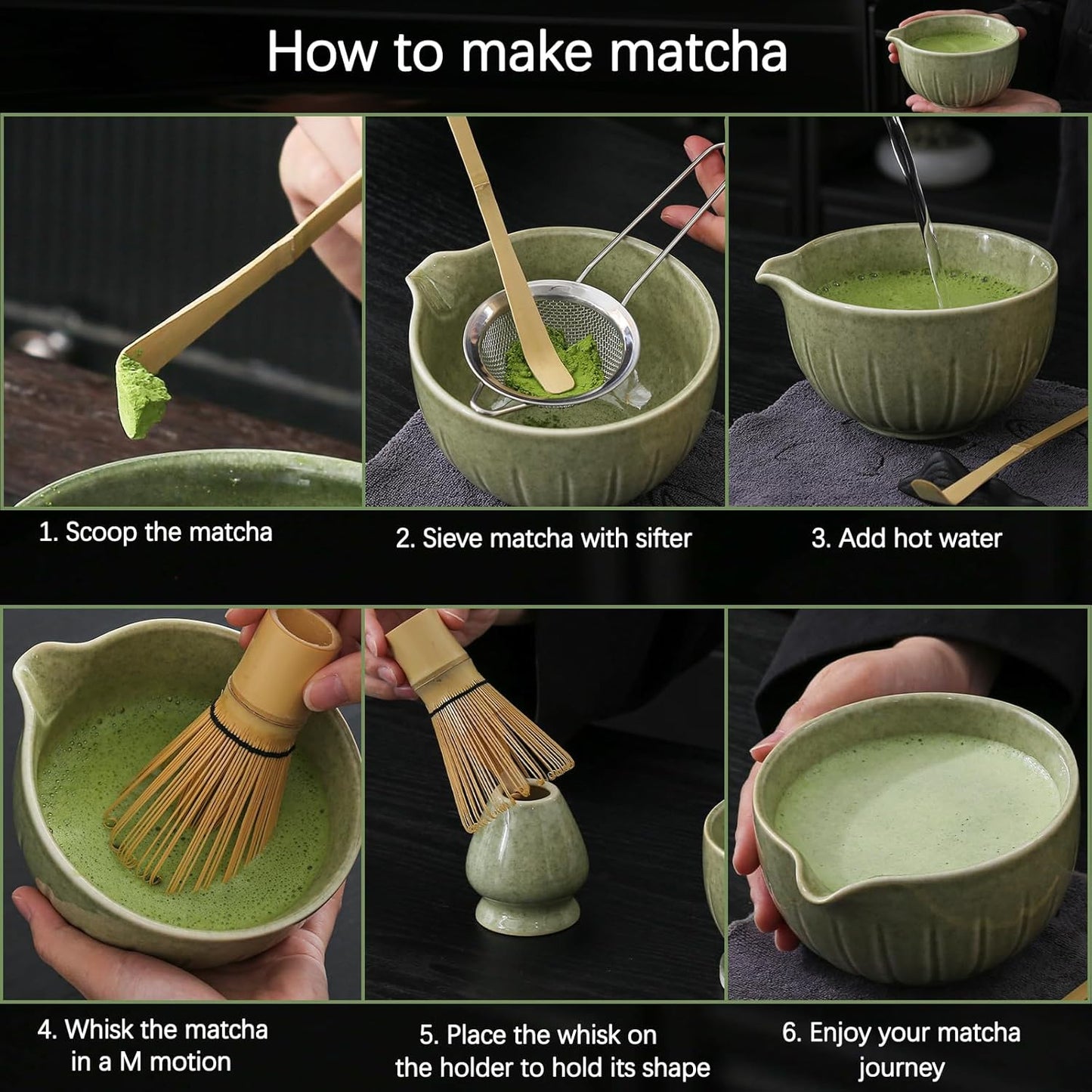 6 Pcs Matcha Set 450ml