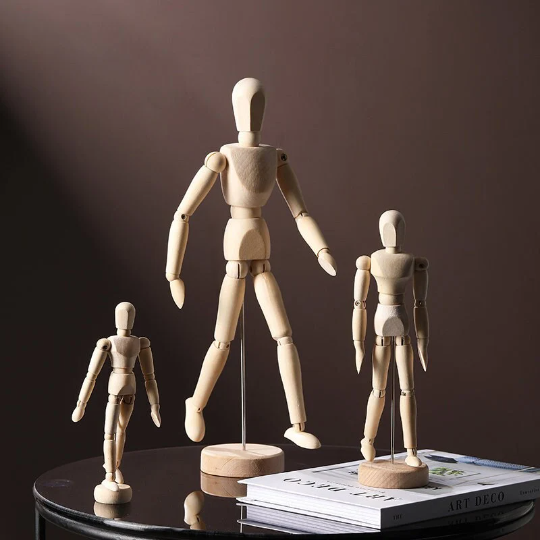 Set of 3 Wooden Men