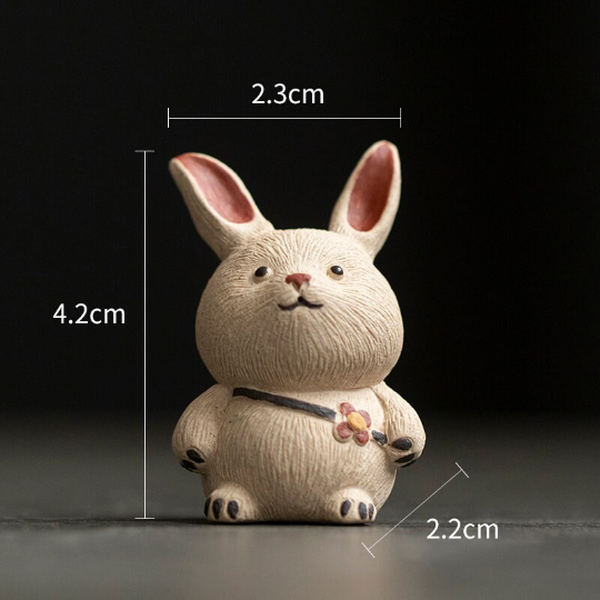 Set of 2 Rabbits Tea Pet