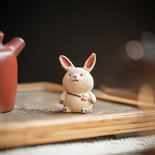 Set of 2 Rabbits Tea Pet