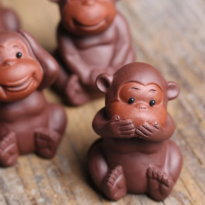 Set of 4 Monkey Tea Pet